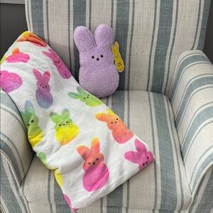 Peeps Marshmallow Chicks Printed Plush Throw Blanket